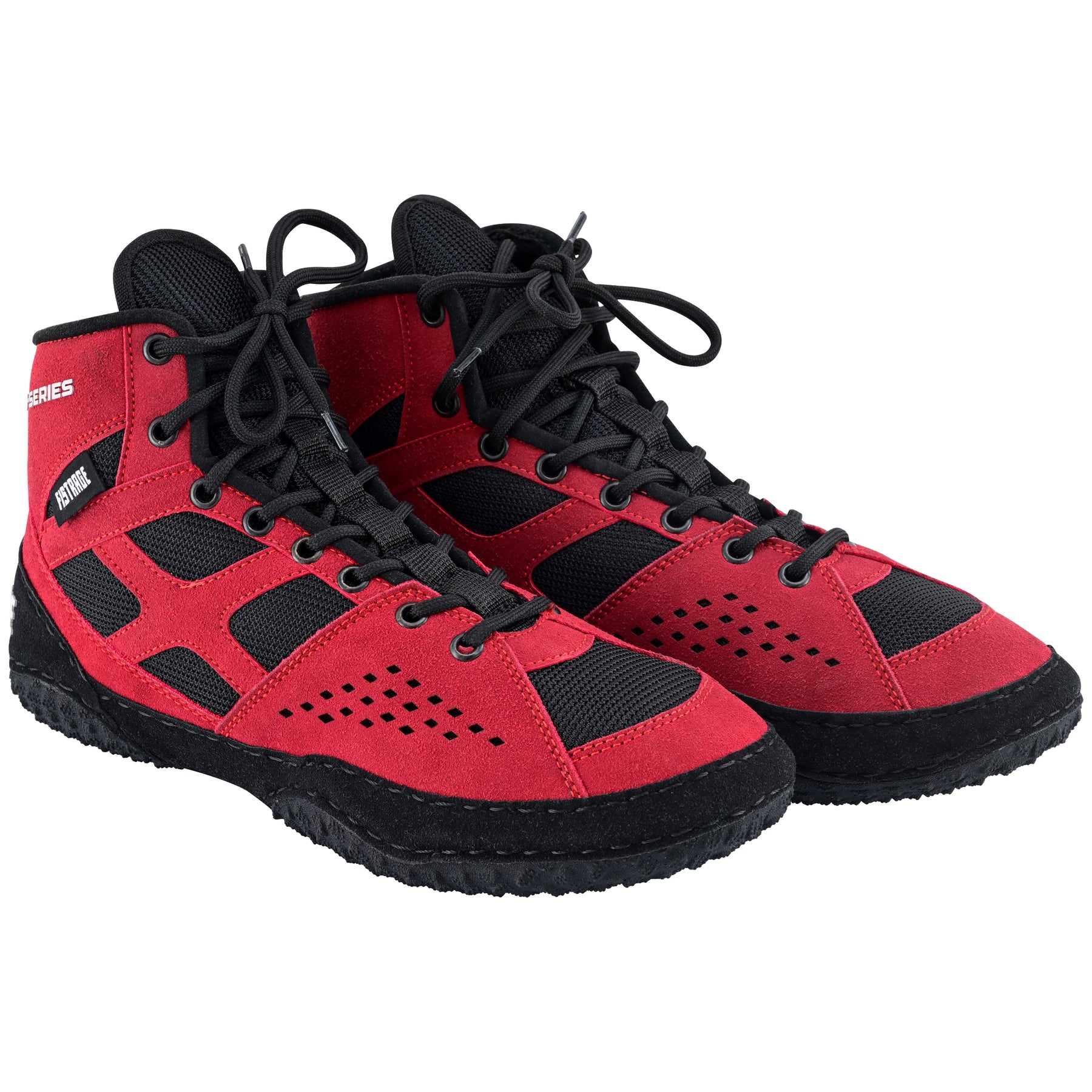 Wrestling Shoes With Sting Bag - Red Black