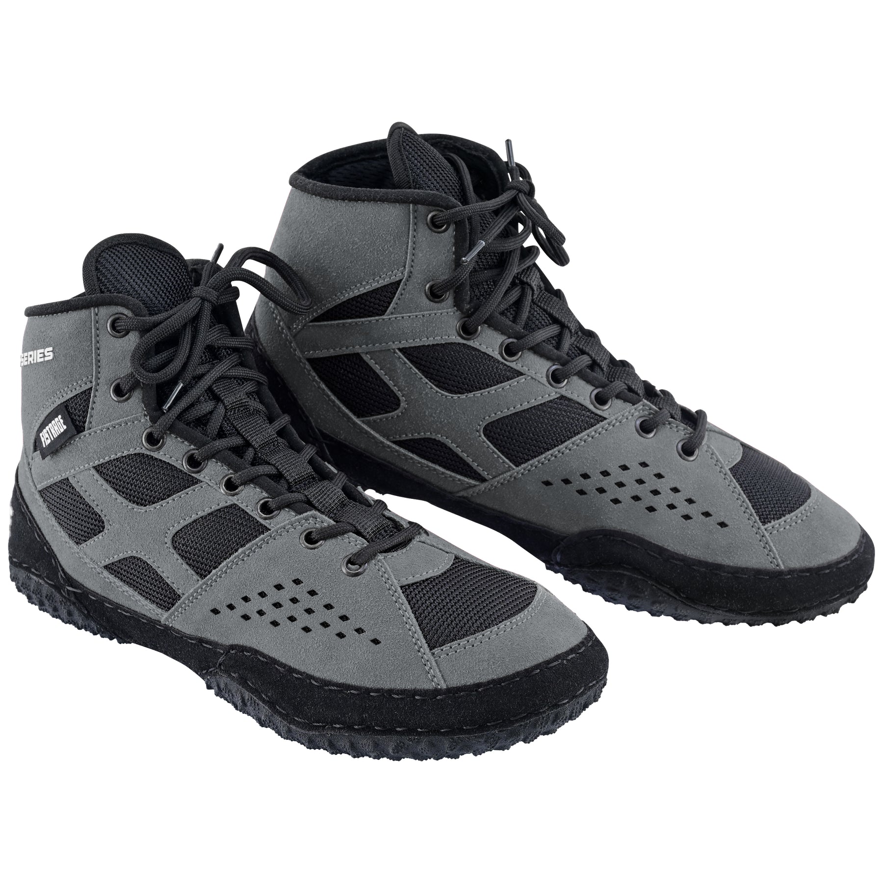 Wrestling Shoes With Sting bag - Grey Black