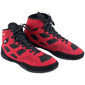 Wrestling Shoes With Sting Bag - Red Black