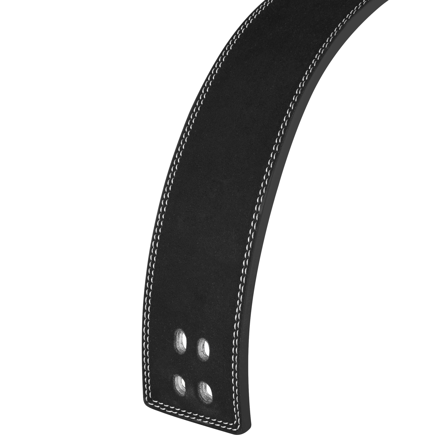 Lever Buckle Belt with Wrist Band Silver Buckle - Black