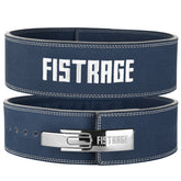 FISTRAGE Weight Lifting Lever Buckle Belts with Embroidery Logo-Navy Blue