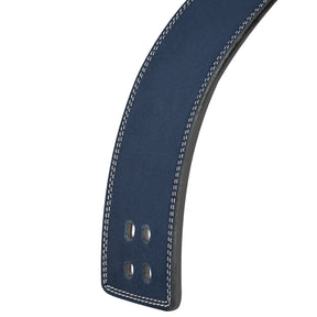 Lever Buckle Belt with Wrist Band Silver Buckle - Navy blue