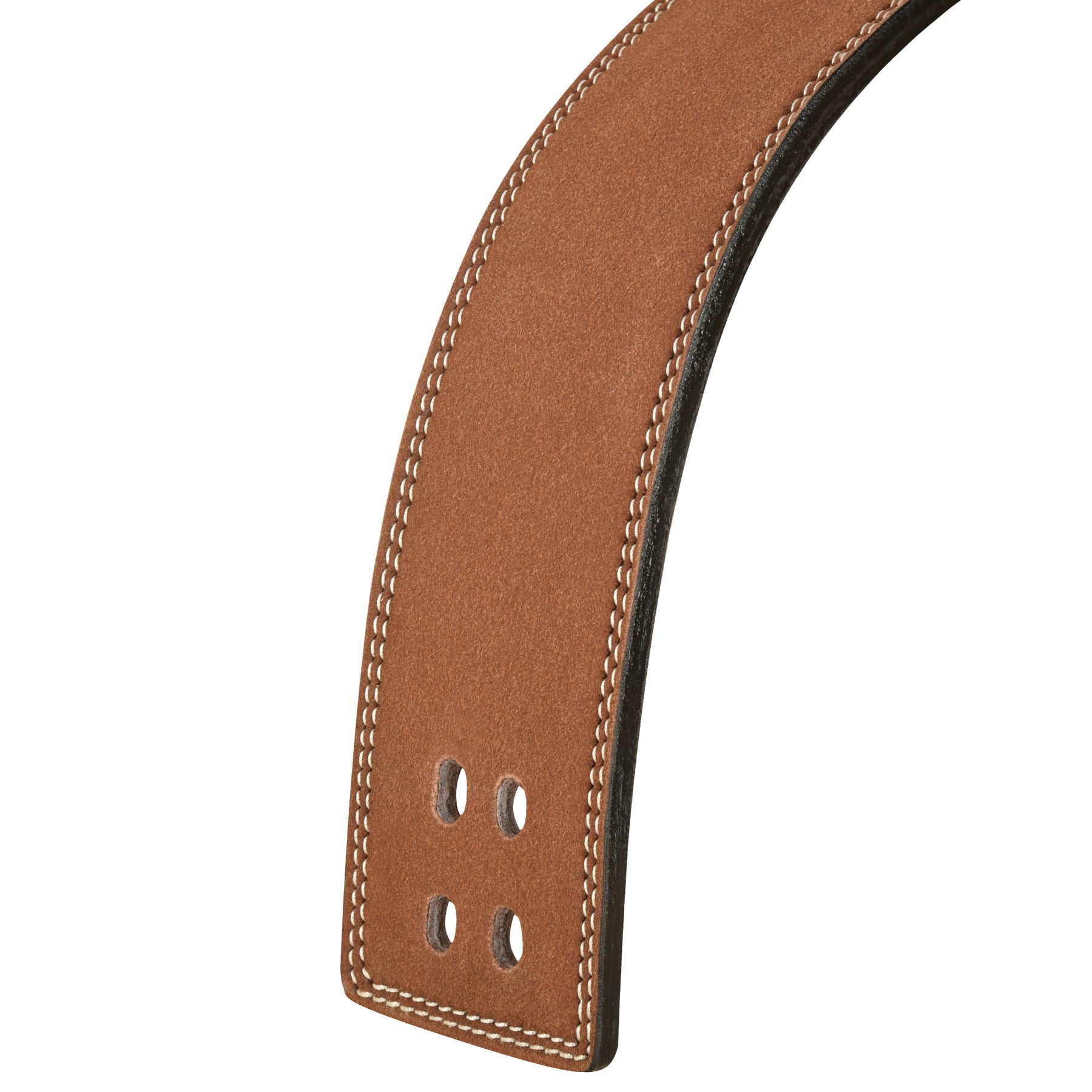 Lever Buckle Belt with Wrist Band Silver Buckle - Brown