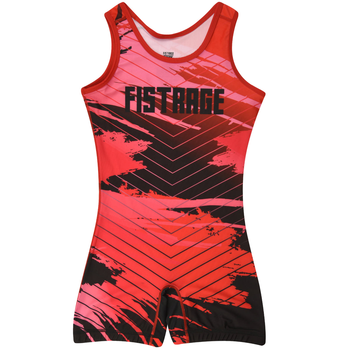 FISTRAGE Sublimated Wrestling Singlet - Inferno Red