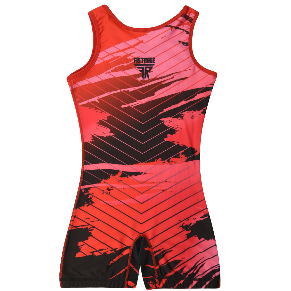 FISTRAGE Sublimated Wrestling Singlet - Inferno Red