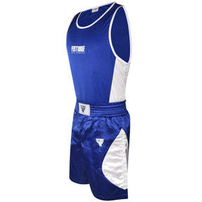 Adults Boxing Uniform Set 2PCS Top & Shorts - Blue White