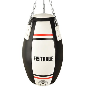 Leather Wrecking Punch Bag Microfiber White- Unfilled