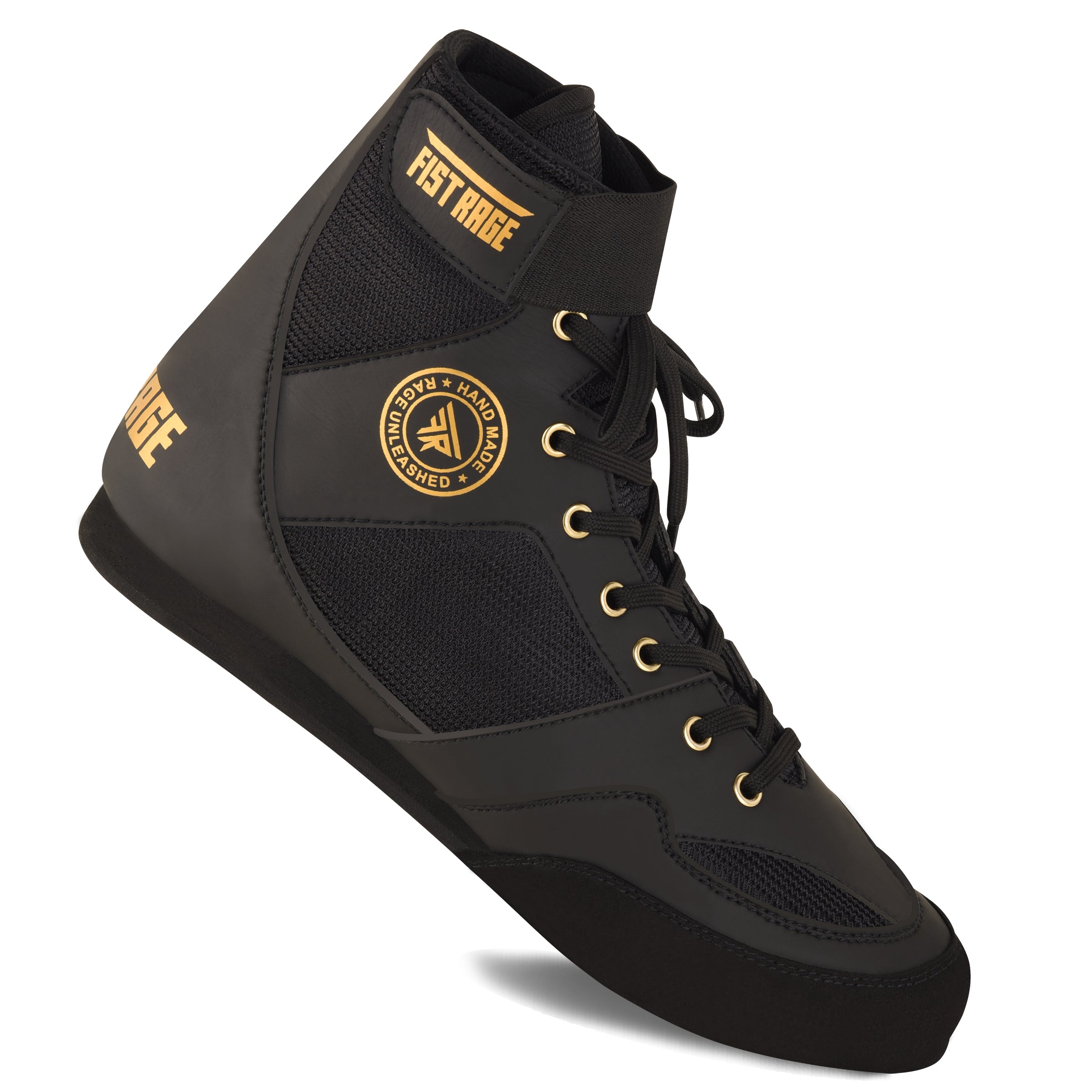 Gold hot sale boxing shoes