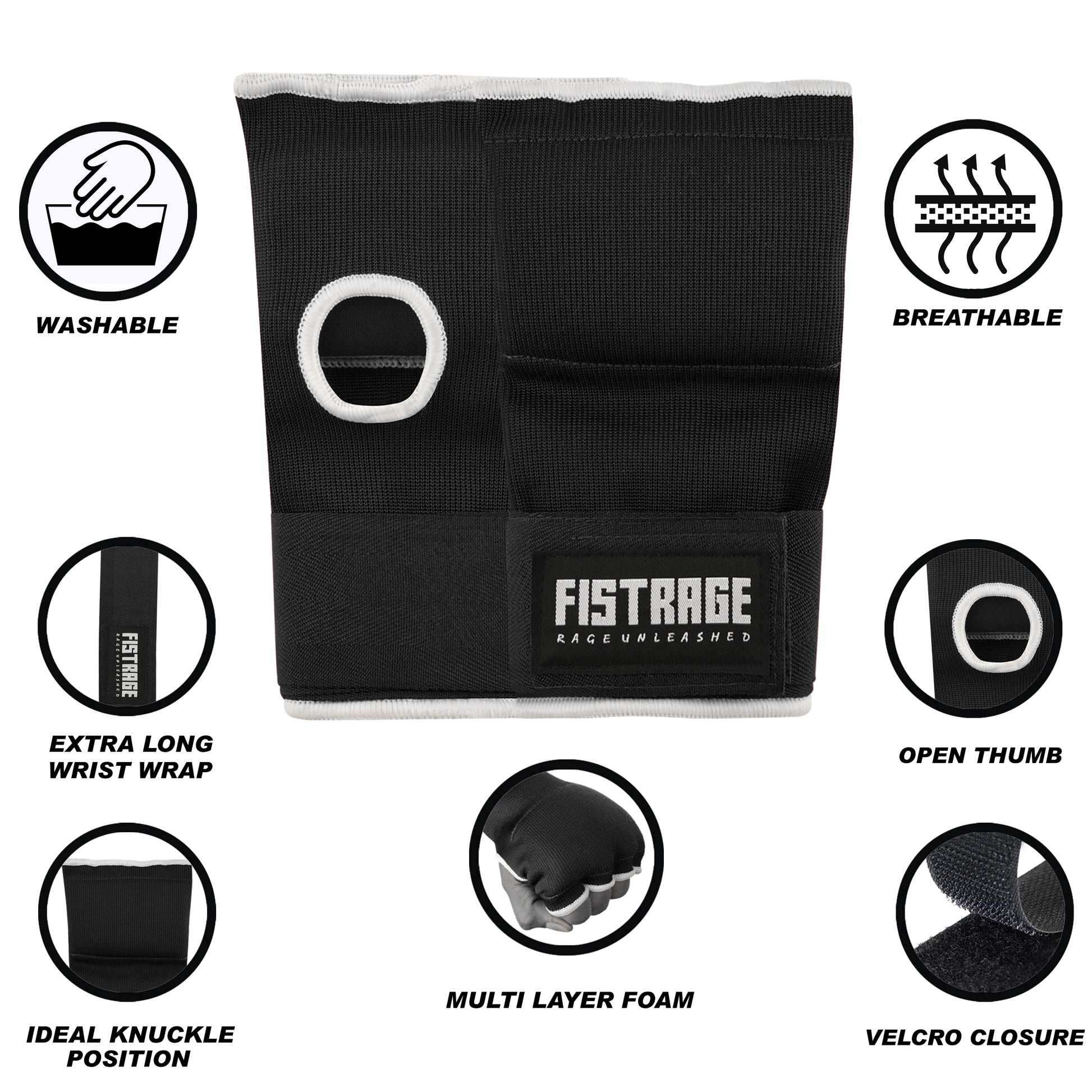 hand wraps, neoprene hand wraps, fistrage hand wraps, gel mitts, karate mitts,