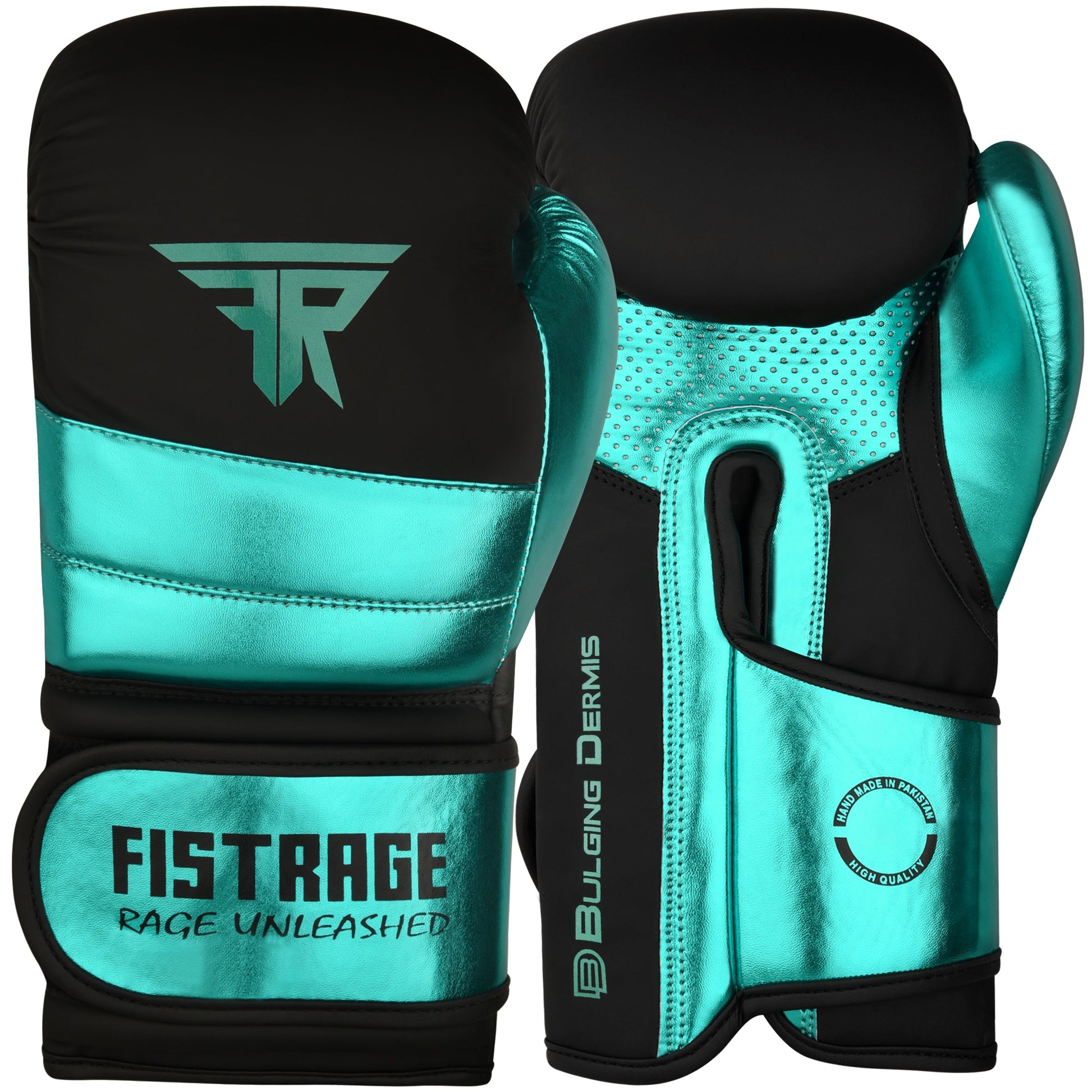 FISTRAGE Gants de Boxe BULGING DERMIS Cuir Métallisé MMA Training Muay