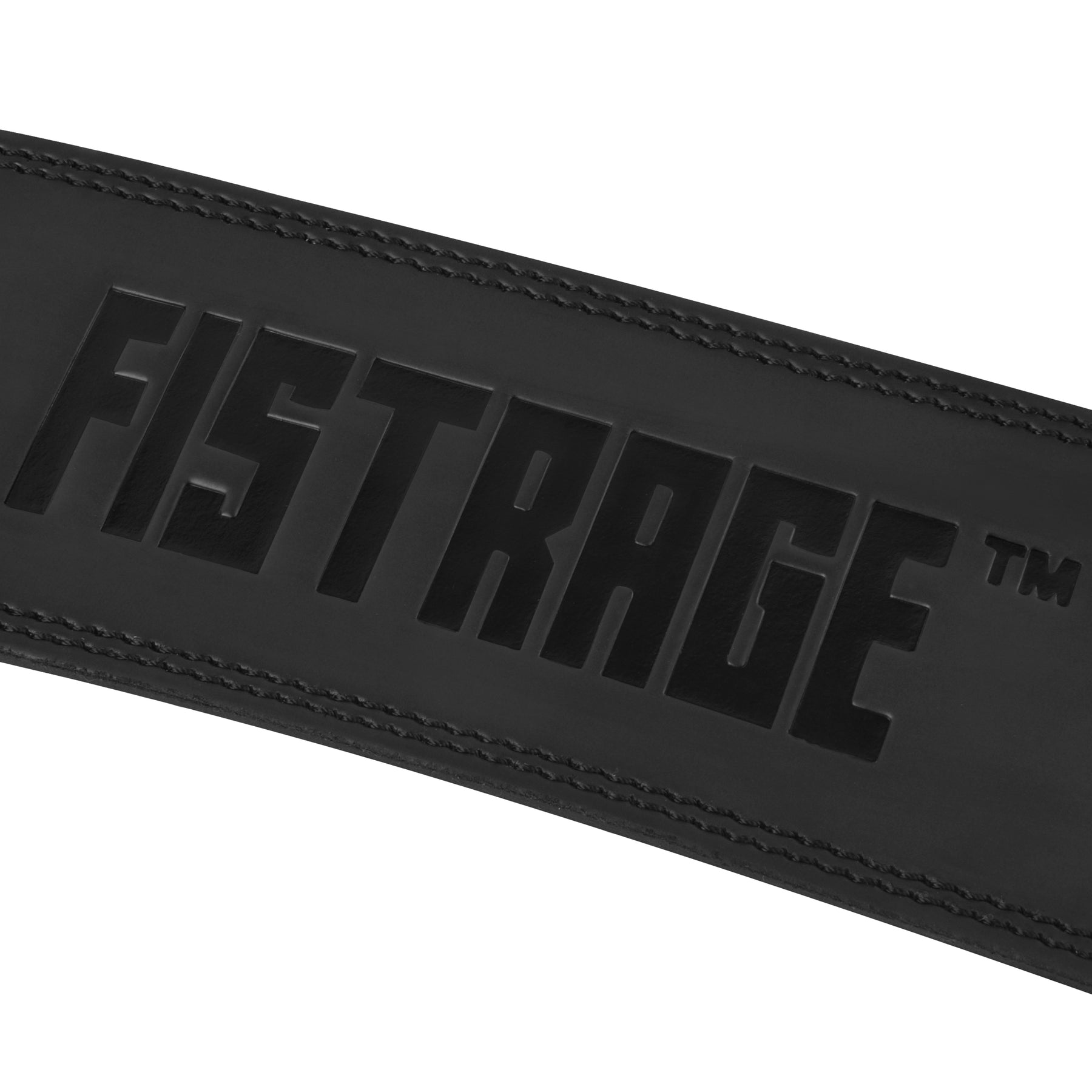 Emboss Leather Weight Lifting Belt 4 Inches - Black