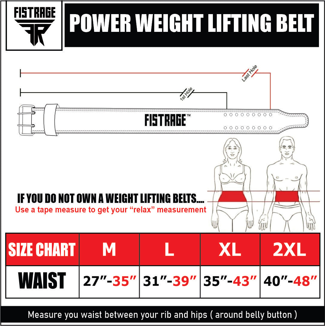 Weight lifting clearance belt size