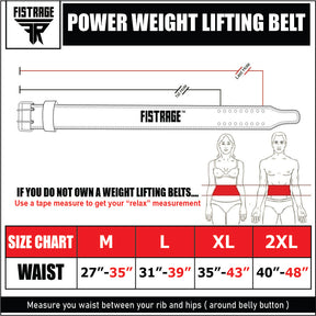 Power Weight Lifting Belt - Black