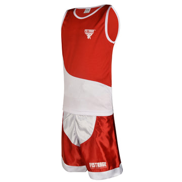 Kids Boxing Uniform Set 2PCS Top & Shorts - Red White