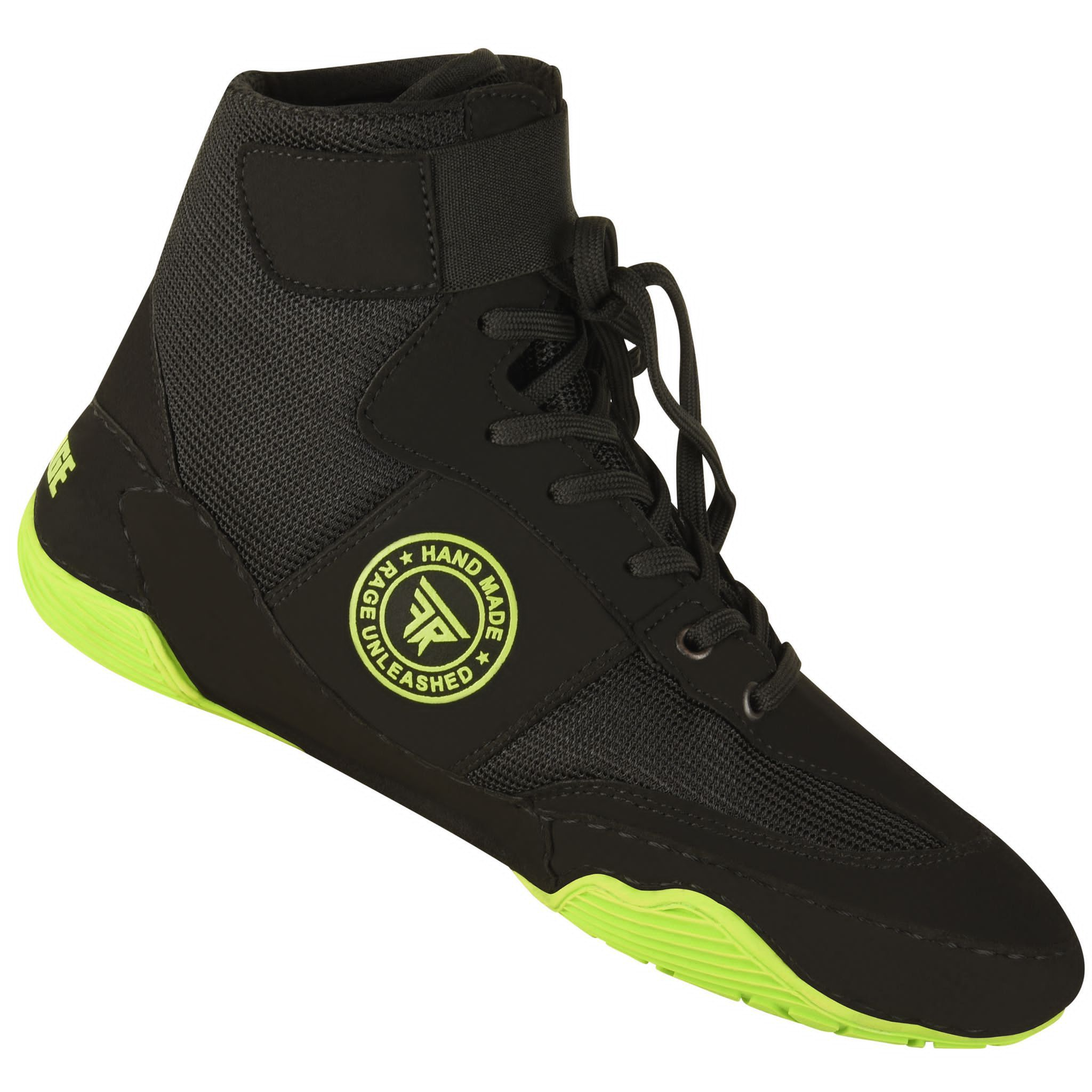 Wrestling Shoes - Black Fluoro Green