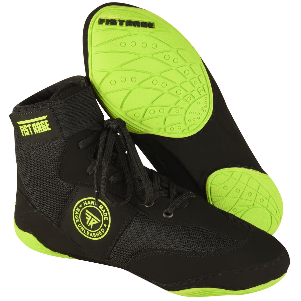 Wrestling Shoes - Black Fluoro Green