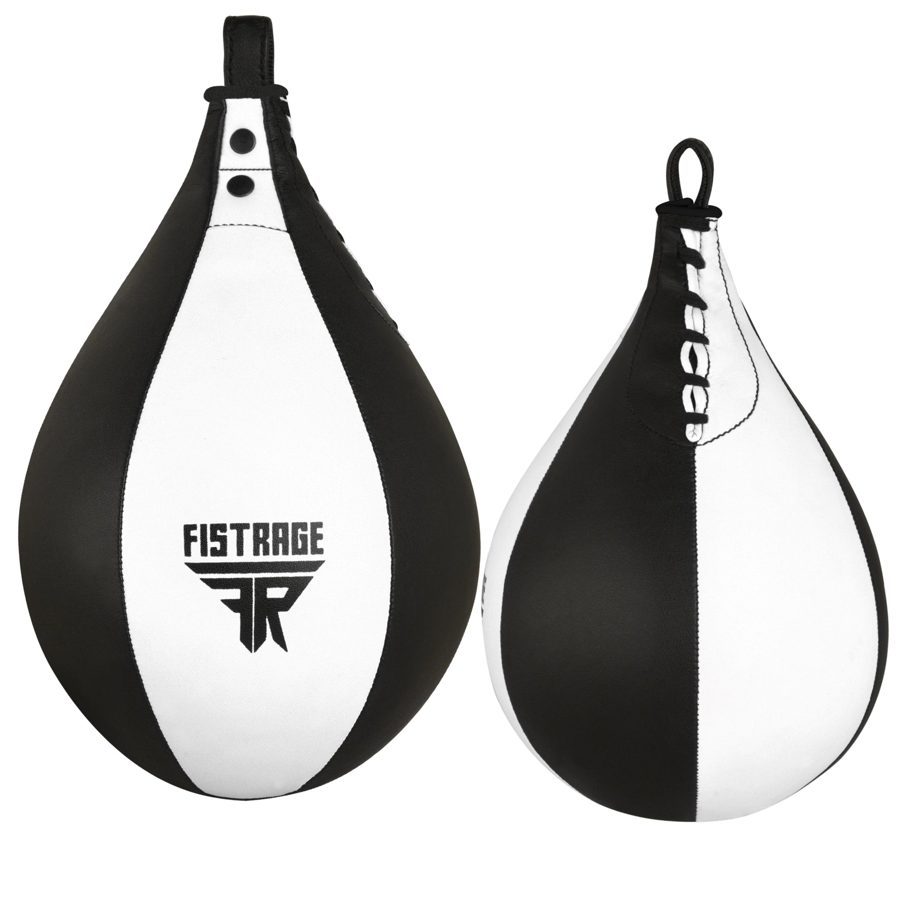 FISTRAGE Speed Bag with free Hanging Swivel - White Black