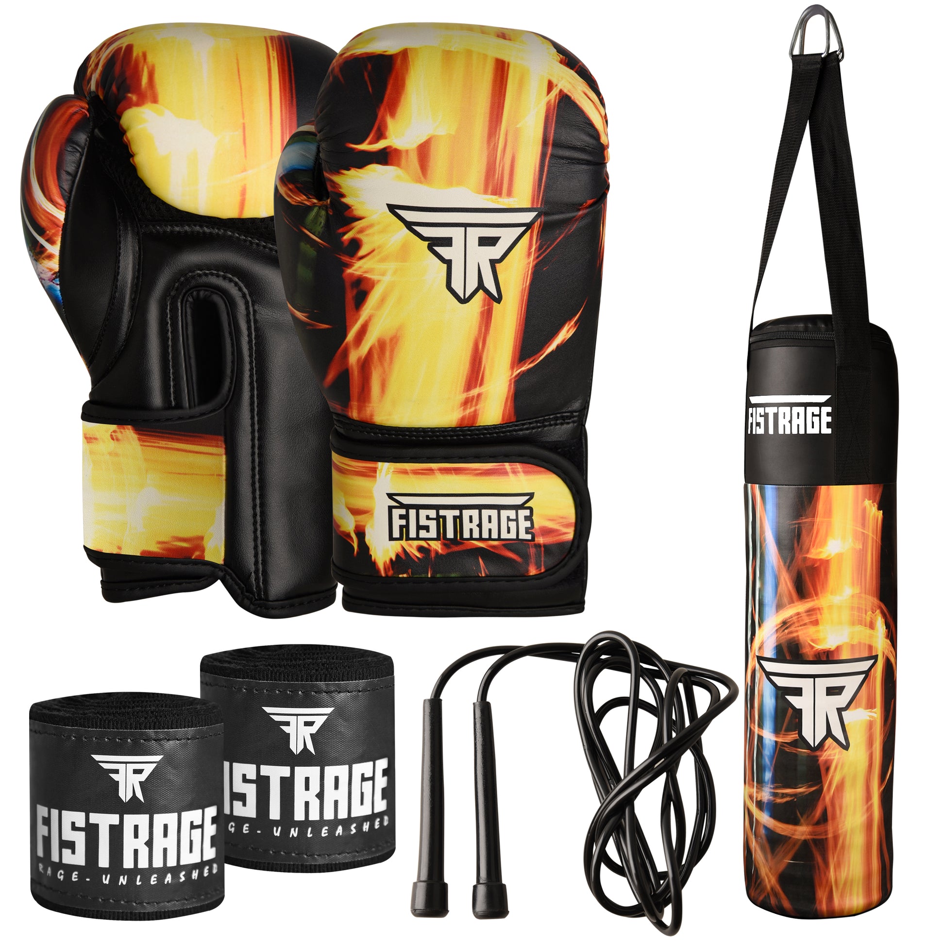 boxing set, kids boxing set, punch bag, boxing gloves, skipping rope, hand wraps, fistrage boxing set,