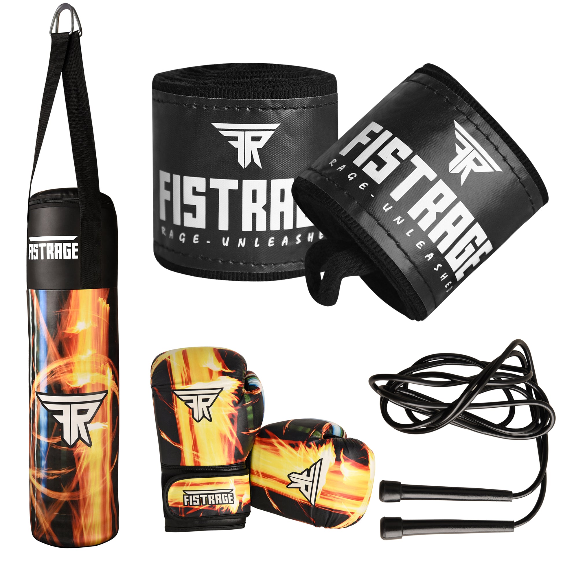 boxing set, kids boxing set, punch bag, boxing gloves, skipping rope, hand wraps, fistrage boxing set,