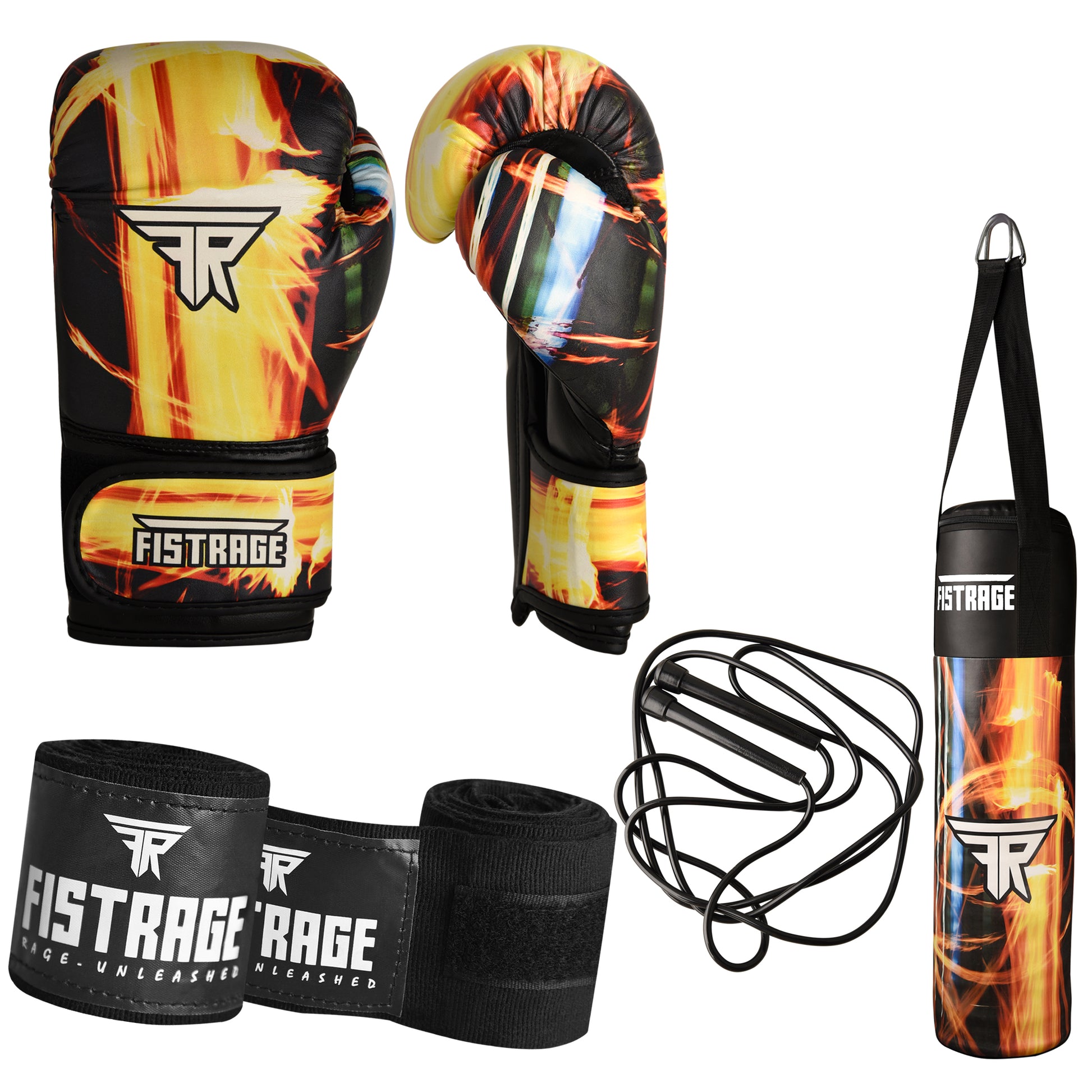 boxing set, kids boxing set, punch bag, boxing gloves, skipping rope, hand wraps, fistrage boxing set,